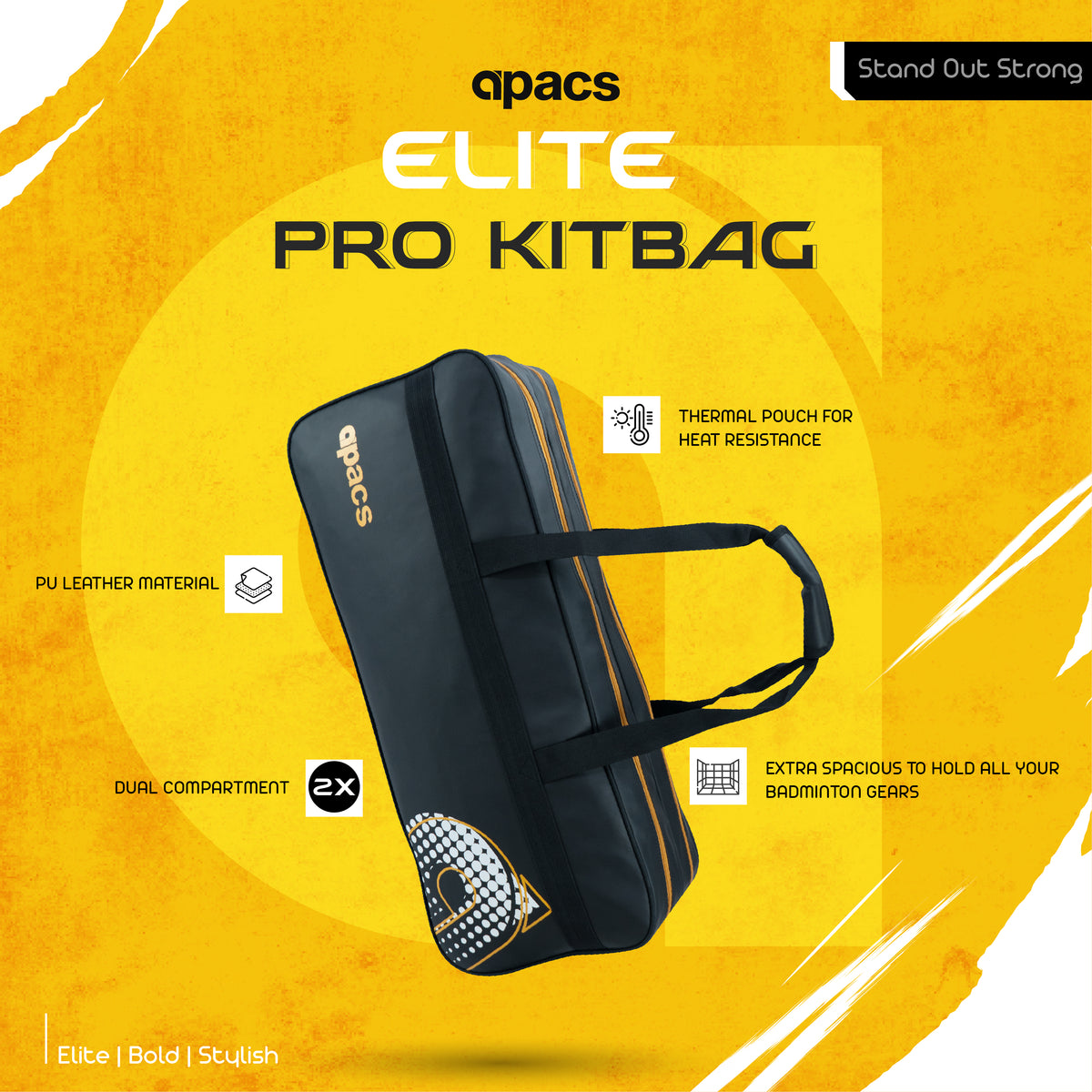 Apacs Elite Pro Kitbag (2 Compartments)