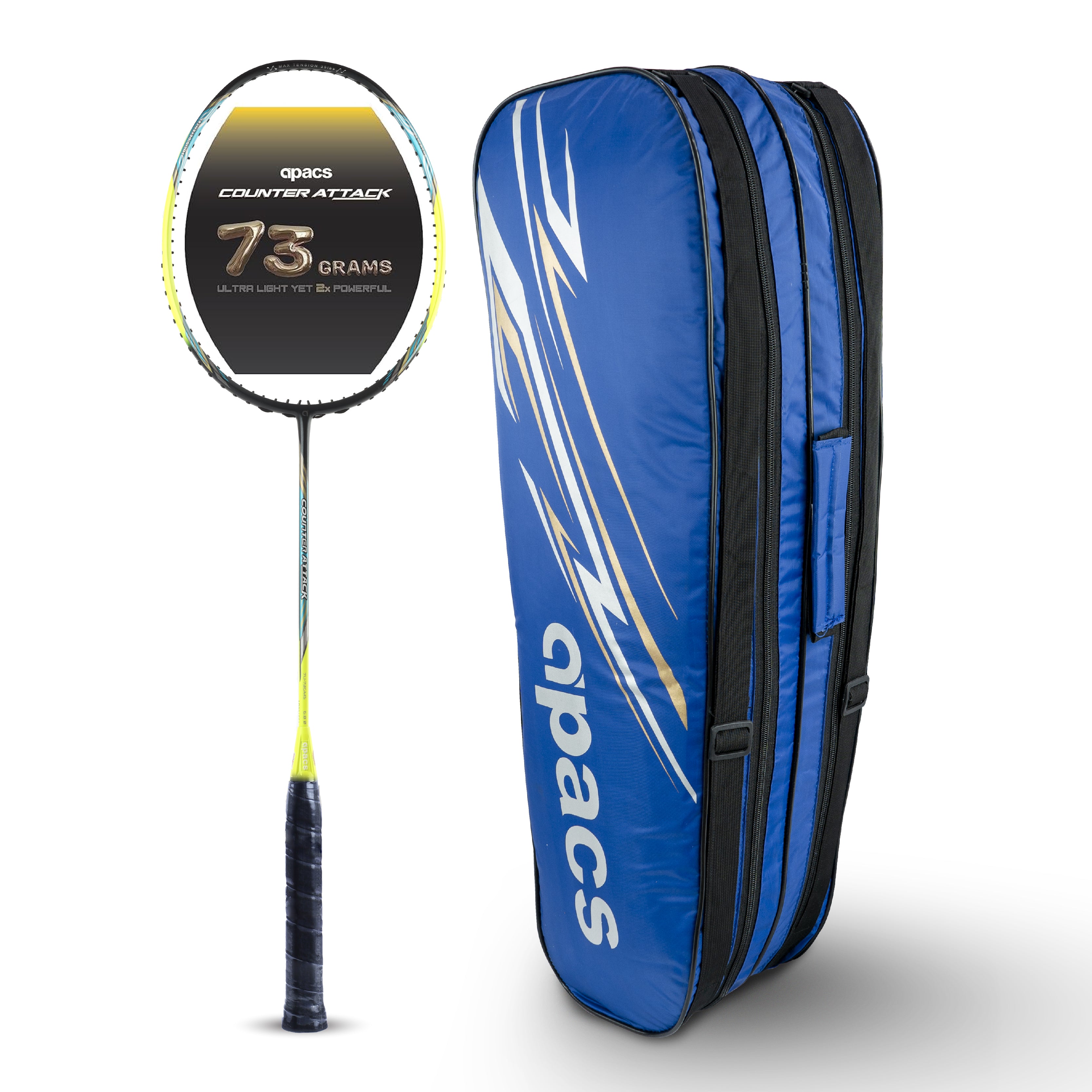 APACS Counter Attack - Pro-Grade Badminton Racquets with Full Cover ...