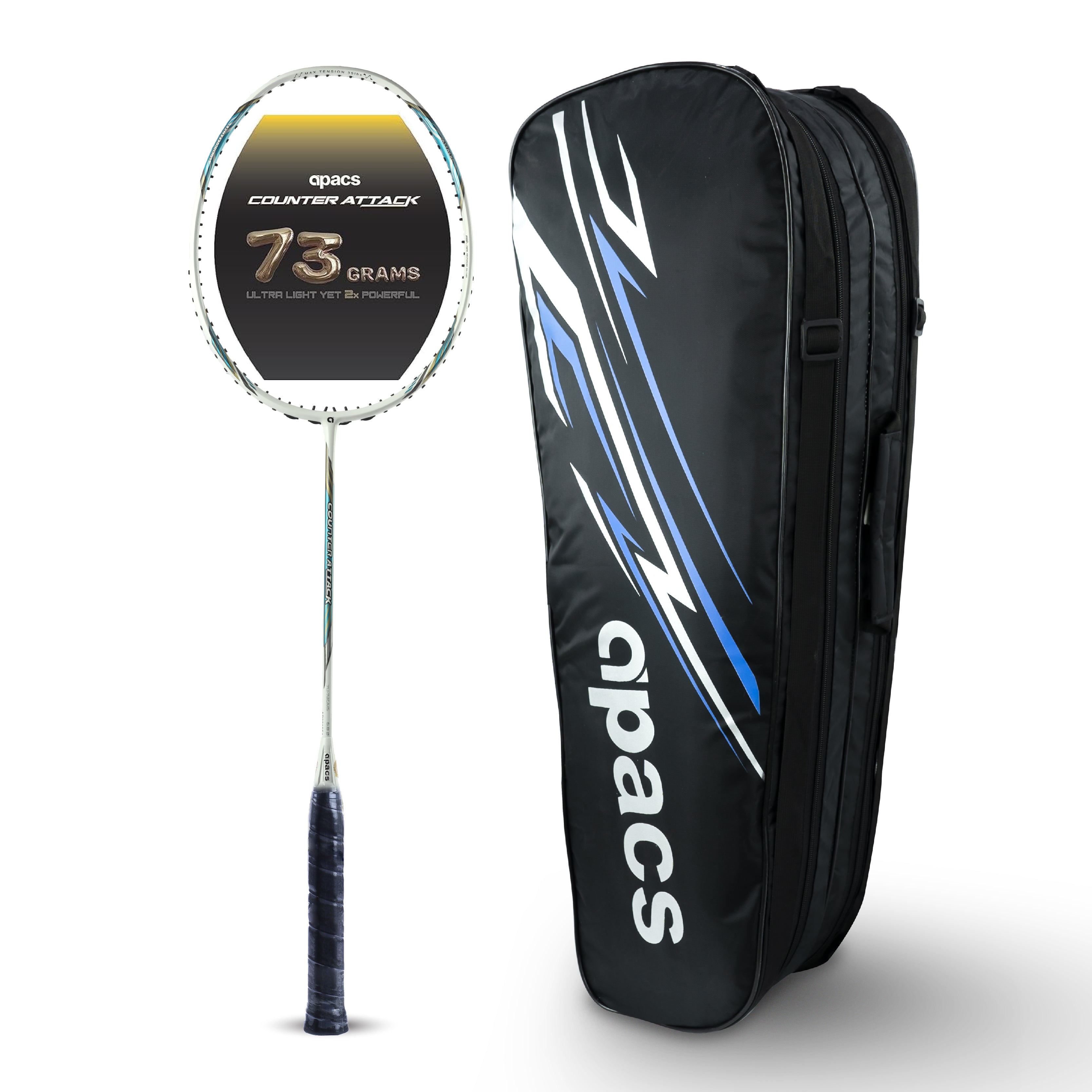 APACS Counter Attack - Pro-Grade Badminton Racquets with Full Cover ...