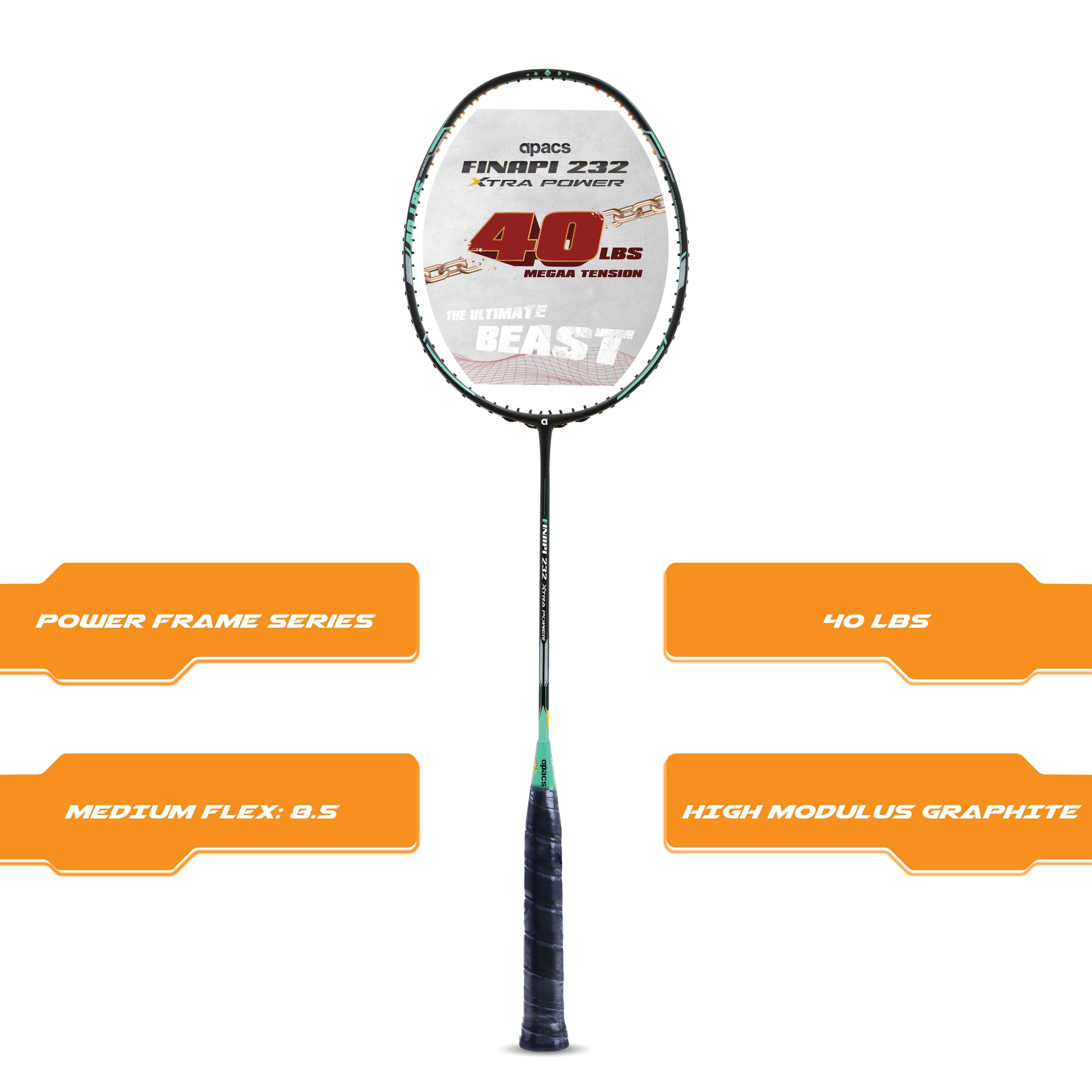 Finapi Racket Apacs Finapi 232 Xtra Power - buy badminton rackets online – Badminton ...
