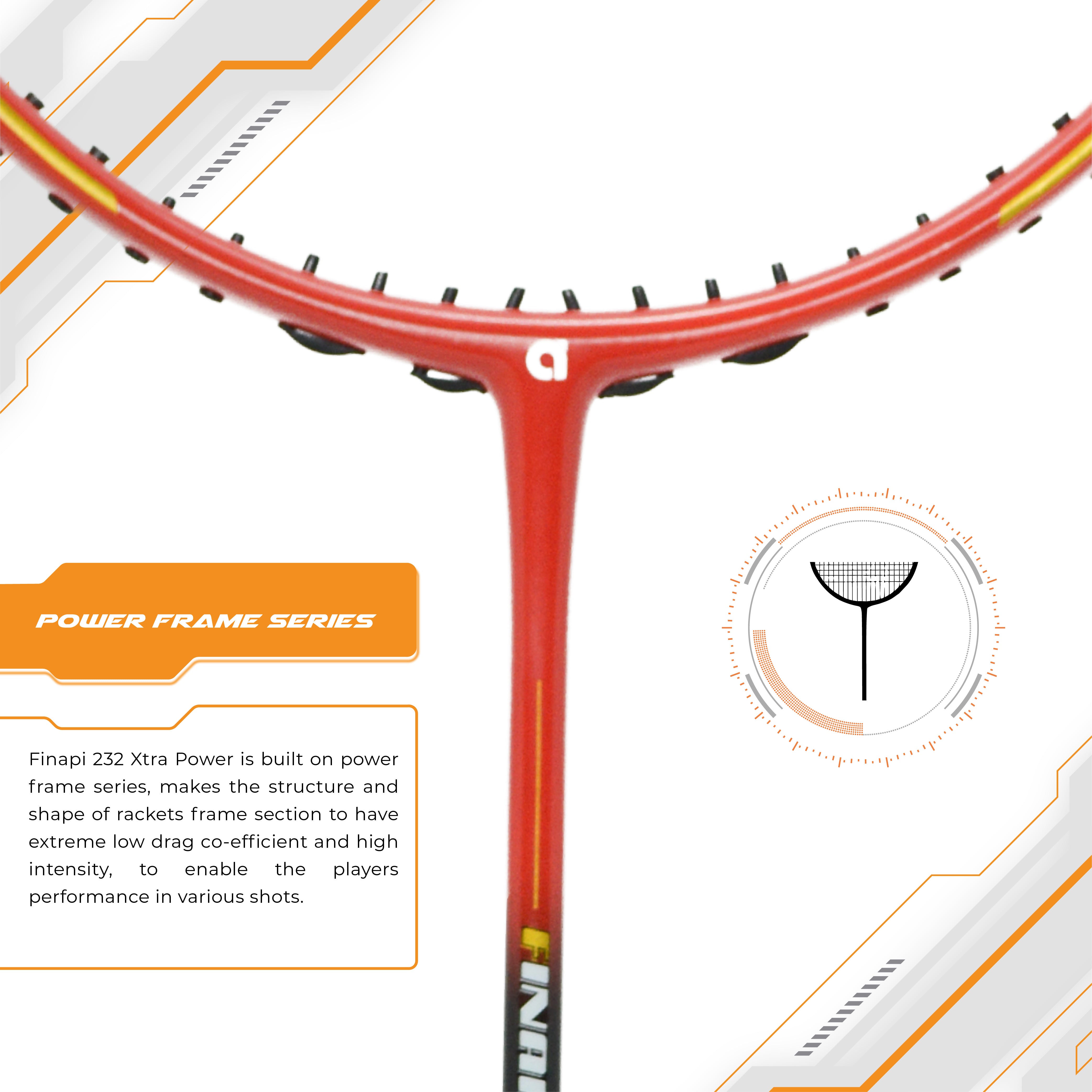 Apacs Racket Inapi 23 Apacs Finapi 232 Xtra Power - buy badminton rackets online – Badminton ...
