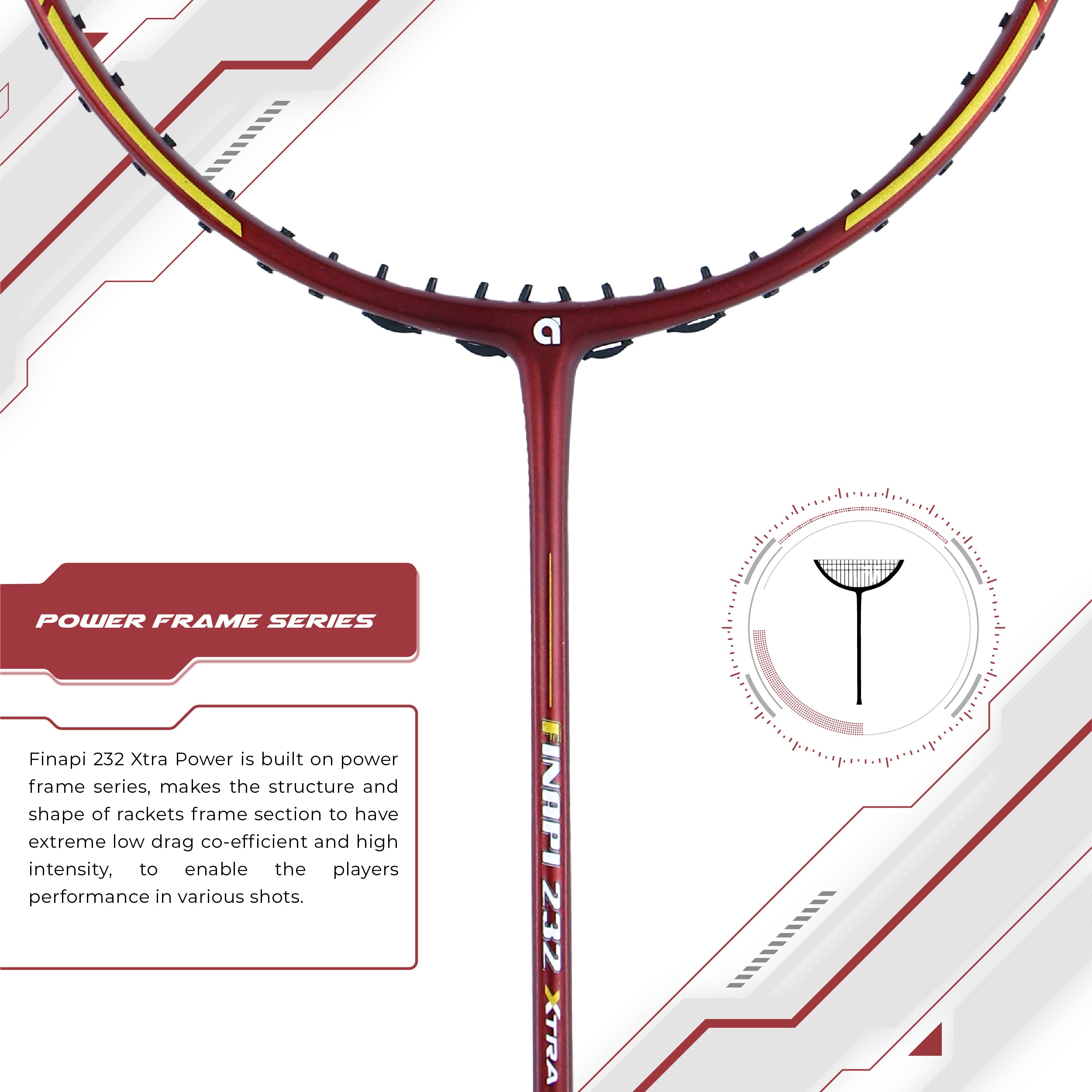 Finapi Racket Apacs Finapi 232 Xtra Power - buy badminton rackets online – Badminton ...