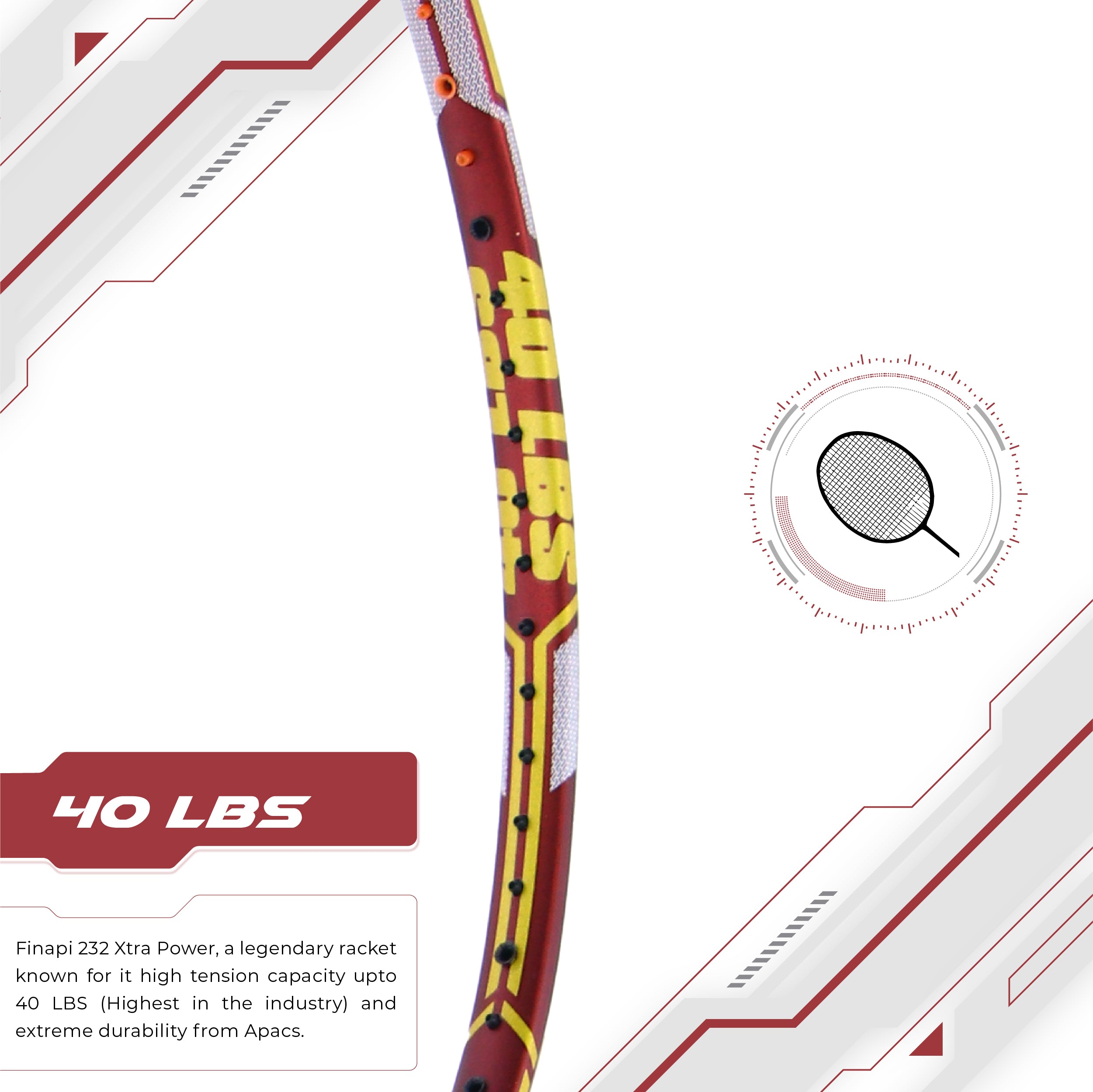 Finapi Racket Apacs Finapi 232 Xtra Power - buy badminton rackets online – Badminton ...