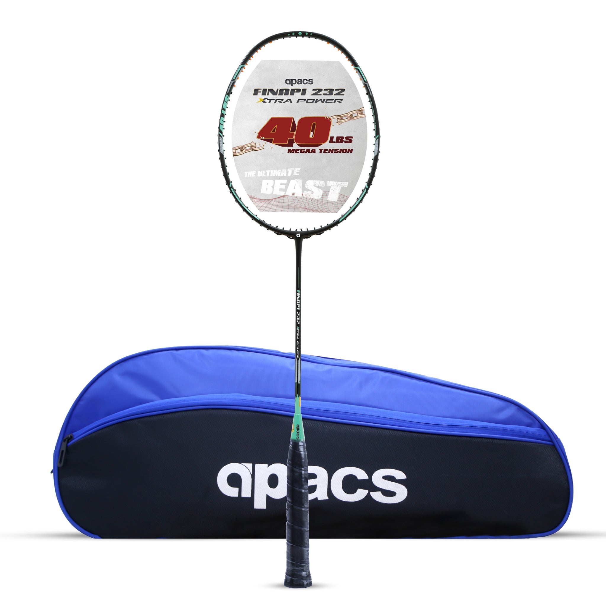 Apacs Finapi 232 Xtra Power Badminton Racket + Apacs Kitbag Combo