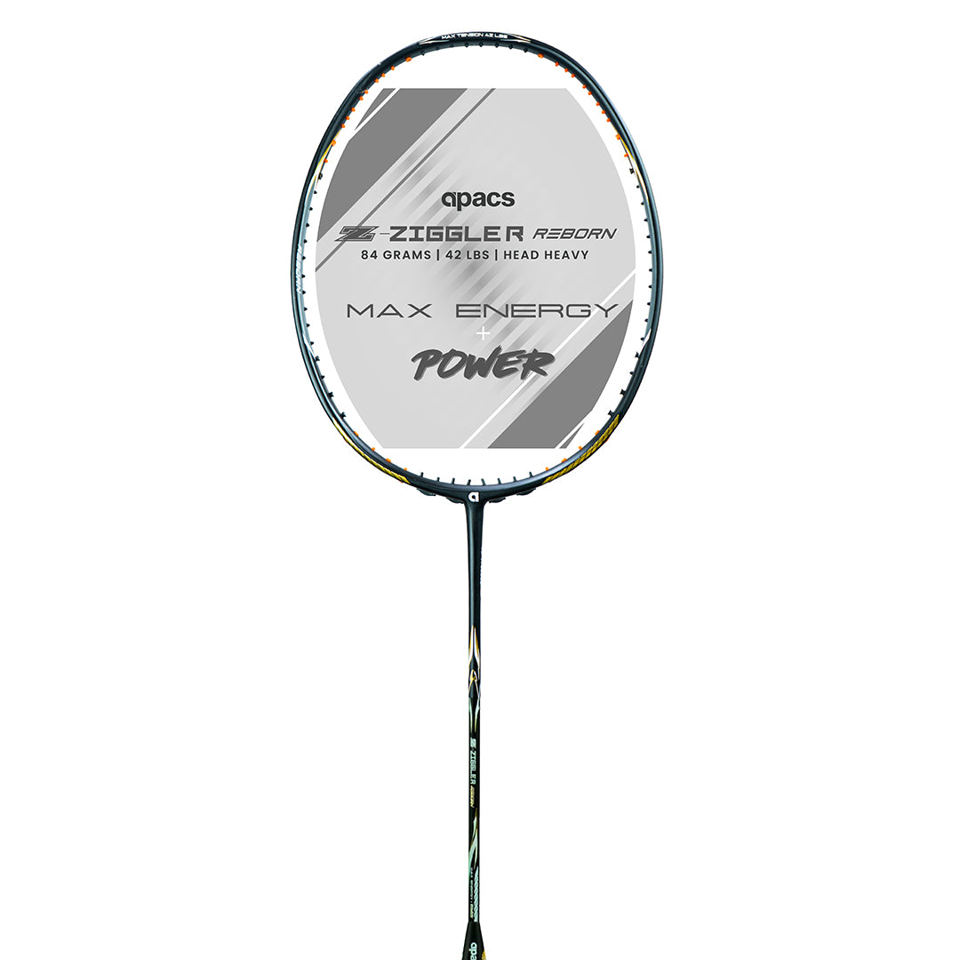 Apacs Z-Ziggler Reborn (Unstrung, 42 LBS High Tension) Max Energy & Power | Slim Shaft | Made in Vietnam | 100% Japanese Graphite Badminton Racket with Free Full Cover (Green Apacs Z-Ziggler Reborn (Unstrung, 42 LBS High Tension) Max Energy & Power | Slim Shaft | Made in Vietnam | 100% Japanese Graphite Badminton Racket with Free Full Cover (Green