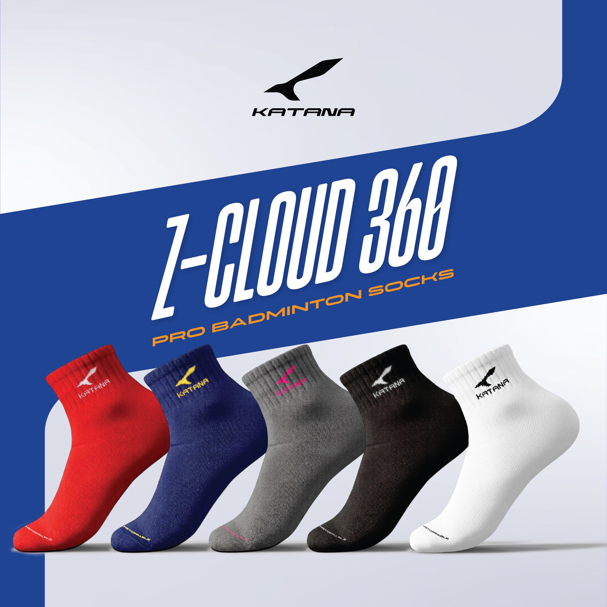 Z-Cloud 360 (Pro Badminton Socks) | Pack of 5