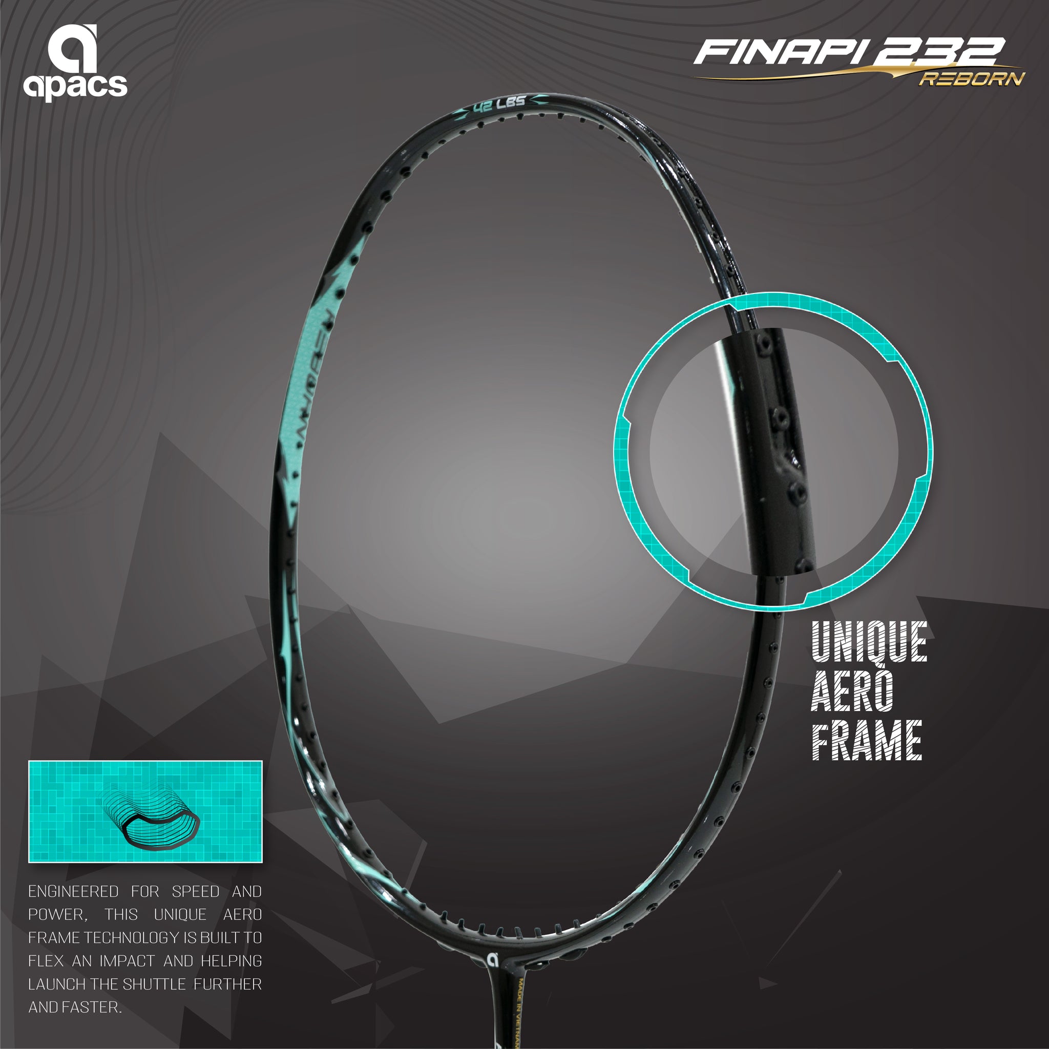 Apacs Finapi 232 Armor | 38LBS Max Tension | High Modulus Graphite