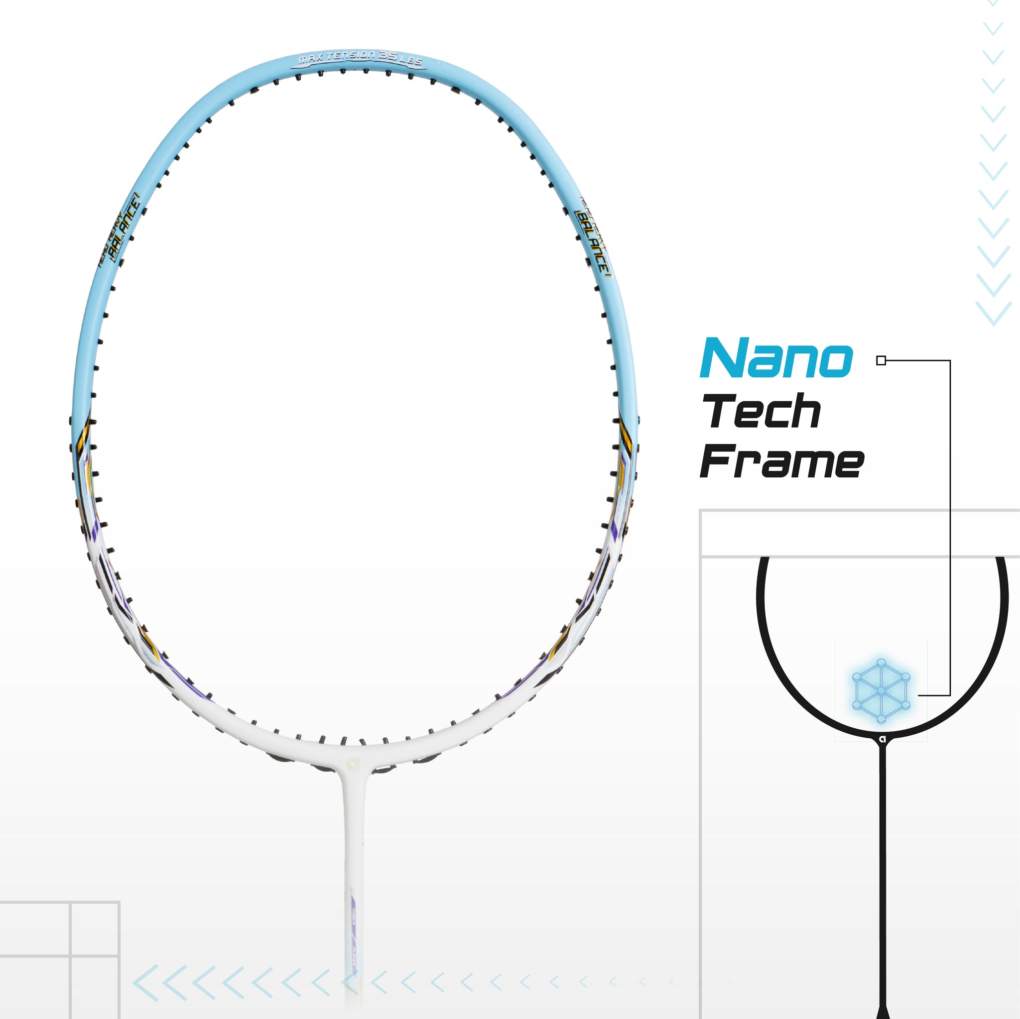 Apacs Nano 900 Power White Badminton Racket