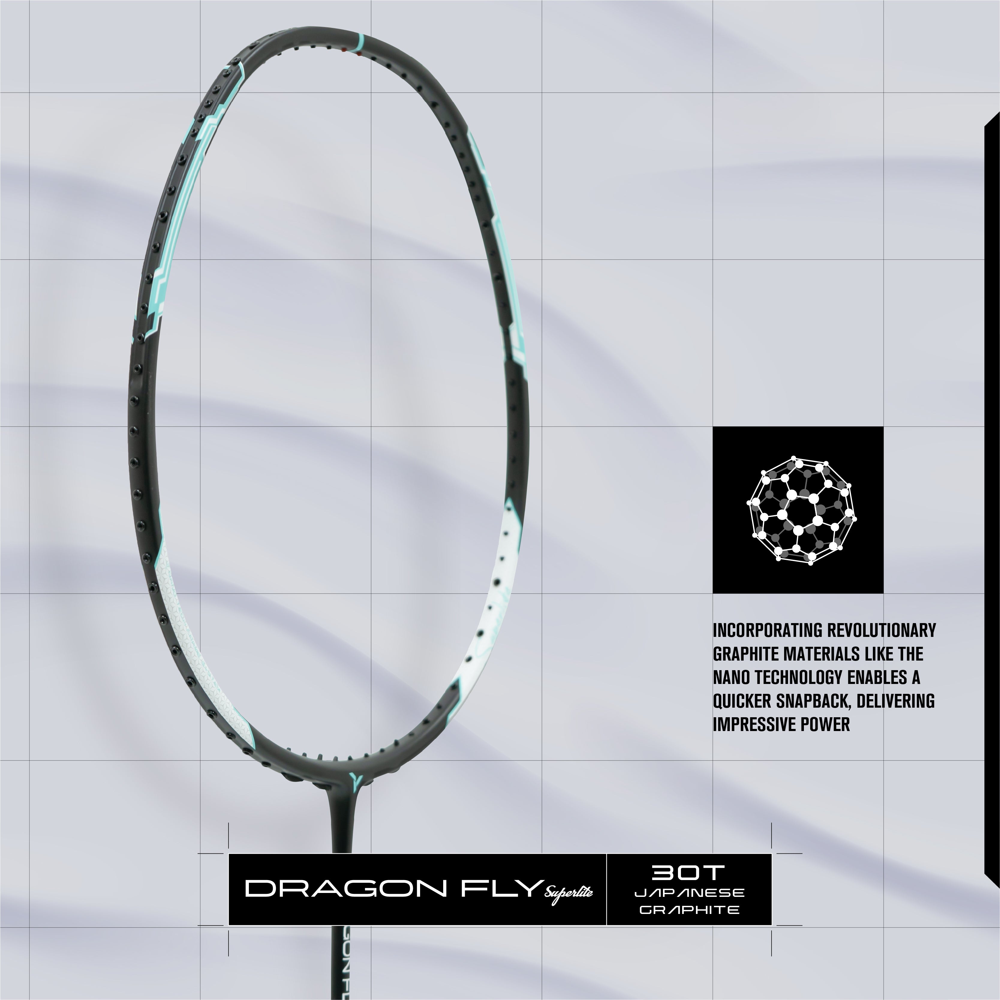 Young DragonFly Superlite 72g Lighweight Badminton Racket for ...