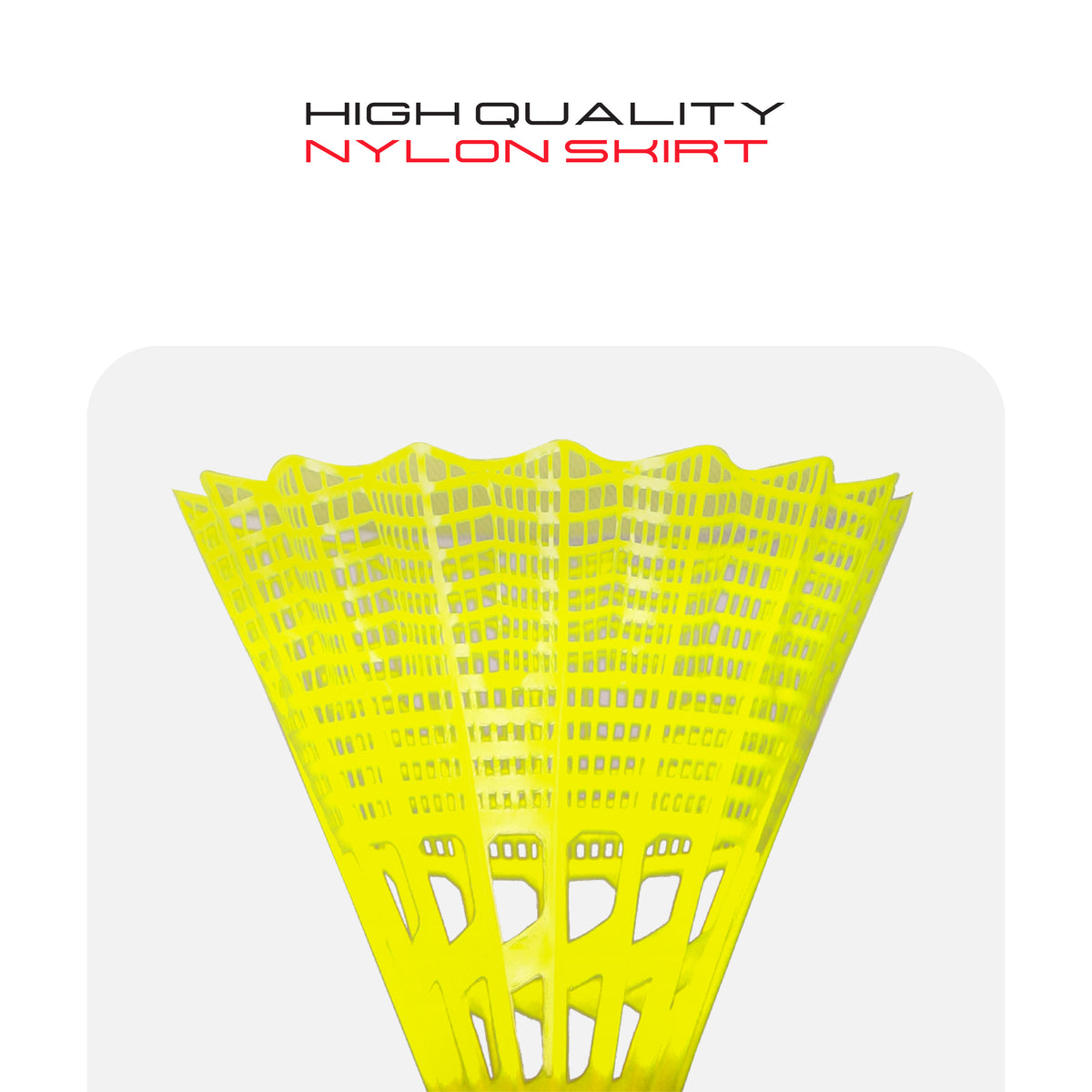 Air King 47 Shuttlecock (natural cork, high quality nylon shuttlecock) pack of 6 in 1 tube