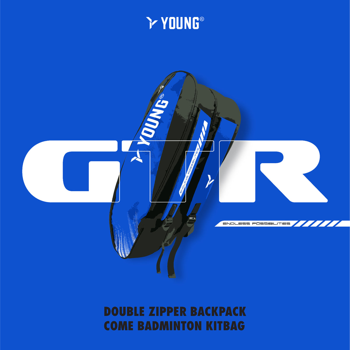 GTR Double Zipper Kitbag (Blue)