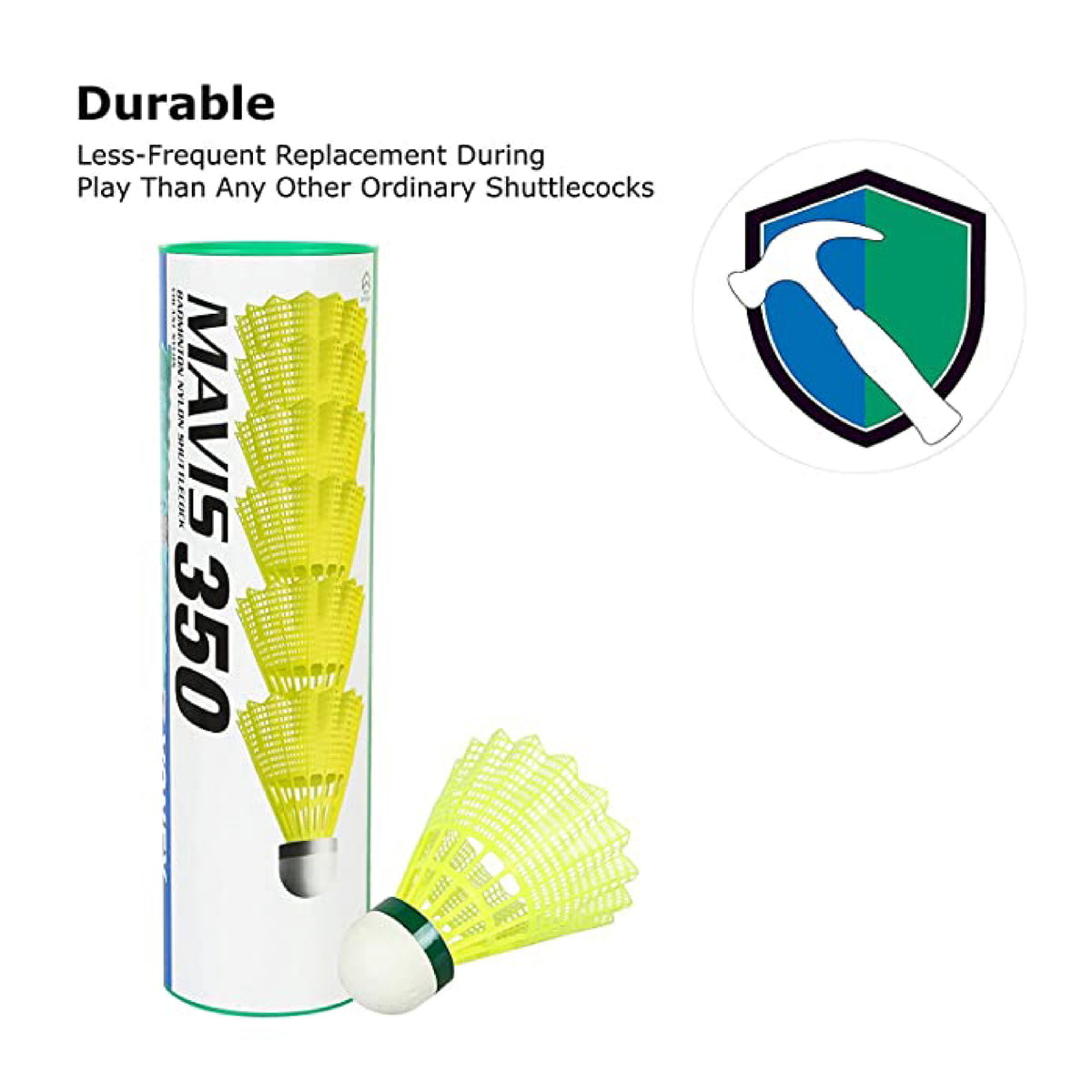 Yonex MAVIS 350 Nylon Shuttlecock (Pack of 2 or 4) buy badminton