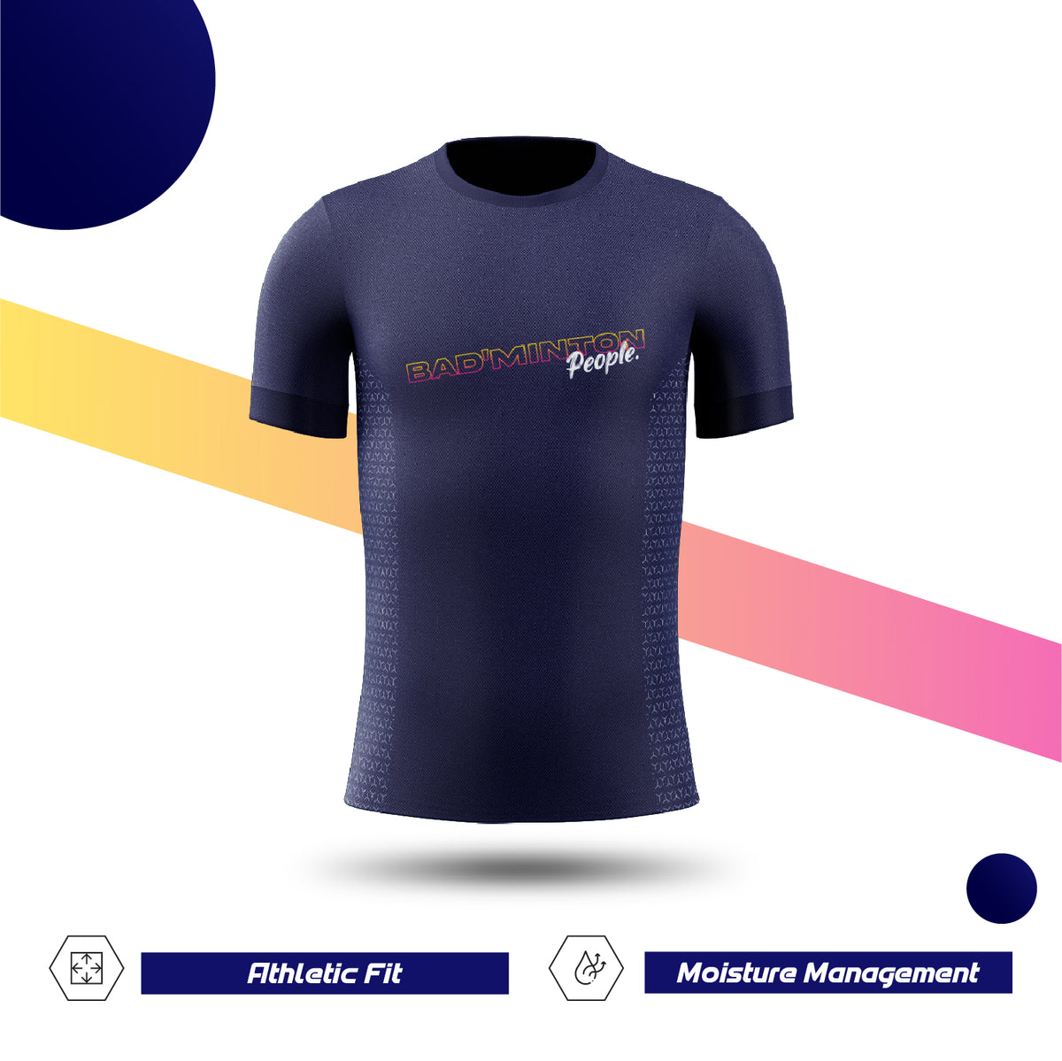 Badpeople T-Shirts - On the court (Blue)