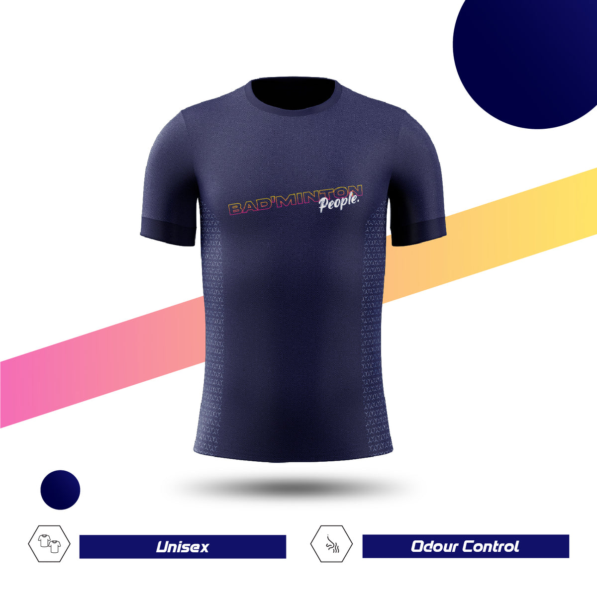 Badpeople T-Shirts - On the court (Blue)