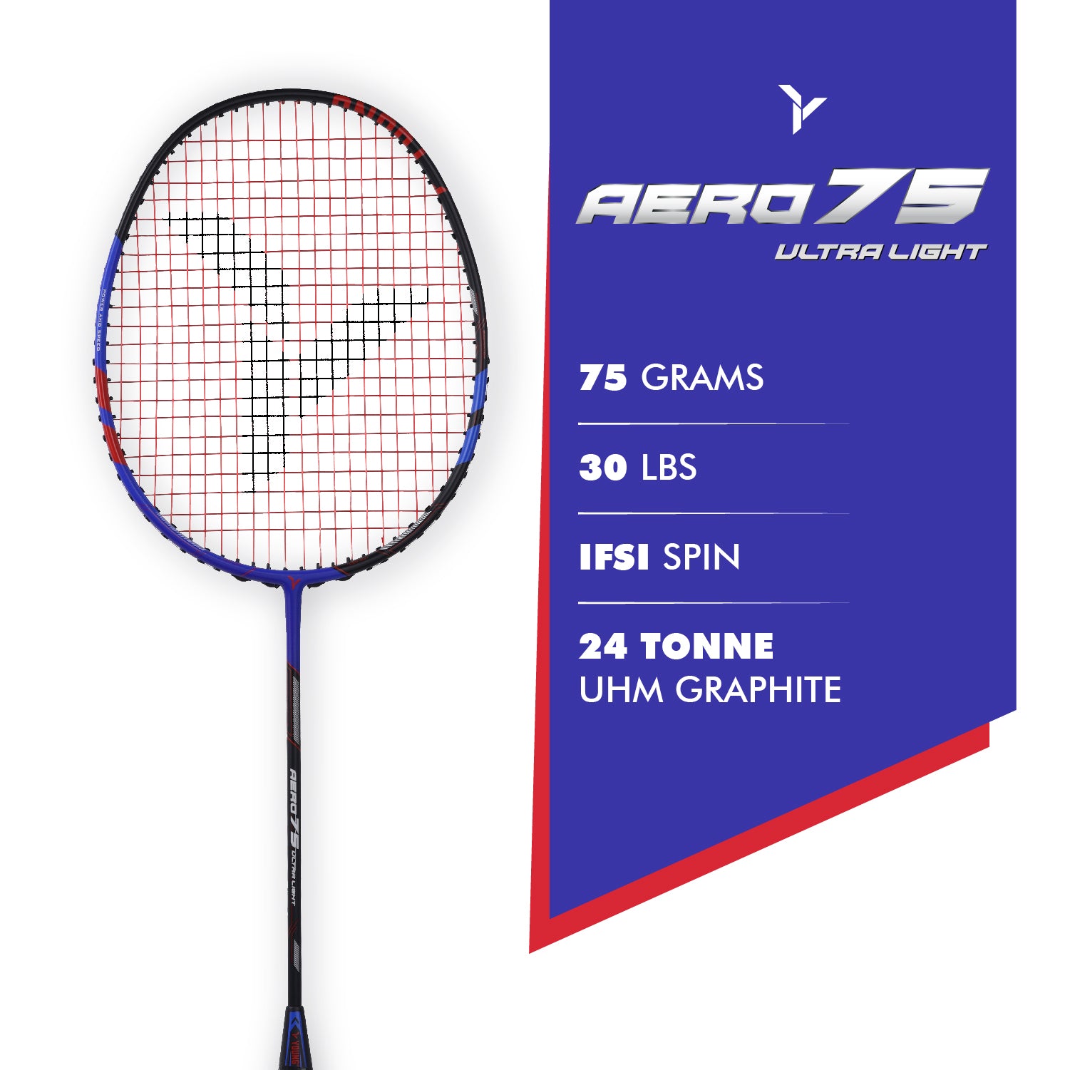 Young Aero 75 Ultralight (Strung Badminton Racquet) – Badminton People
